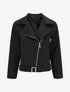 Veste zippée à bord ceinturé - noir - 1