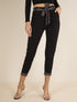 Pantalon 7/8 à bords imprimés - Noir - 1