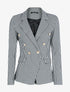 Blazer à imprimé petits carreaux - Noir - 1