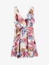 Robe cache coeur imprimée et volantée - Ecru - 3