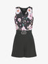 Combishort à buste imprimé floral - Noir/rose - 3