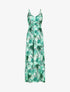 Robe longue imprimé fougères tropicales - Blanc - 1