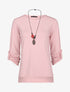 Top à dos long et fentes - Rose pâle - 4