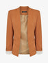 Blazer à revers imprimé graphique - Camel - 4