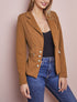 Blazer officier à boutons décoratifs - Camel - 5