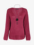 Pull oversize à dos long - Bordeaux - 1