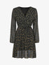 Robe mi-longue à détails irisés plumes - Noir - 5