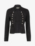 Veste courte en suédine style officier - Noir - 4
