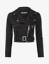 Perfecto en suédine à ceinture à boucle carrée - Noir - 1