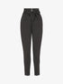 Pantalon carotte zippé à taille empire - Noir - 1