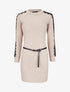 Robe pull à manches en dentelle - Beige - 1