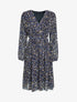 Robe patineuse à imprimé petites fleurs des champs - Marine - 4