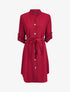 Robe chemise unie - Bordeaux - 1
