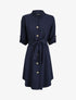 Robe chemise unie - Marine - 1