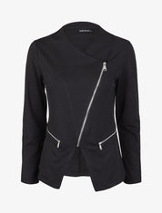 Veste à pans biseautés coupe ajustée - Noir - 1