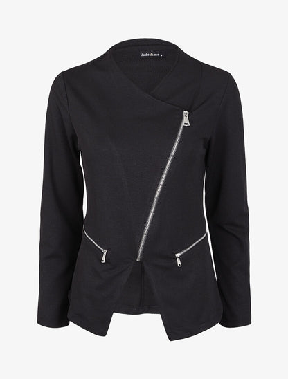 Veste à pans biseautés coupe ajustée - Noir - 1