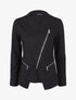 Veste à pans biseautés coupe ajustée - Noir - 1