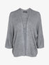 Gilet ouvert oversize à manches dolman - Gris - 1