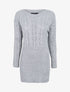 Robe pull à maille torsadée - Gris foncé - 1