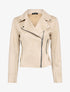 Perfecto en suédine à fausses poches zippées - Beige - 1