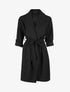 Veste longue à col châle et pans biseautés - Noir - 1
