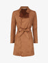 Veste style trench en suédine - Camel - 1