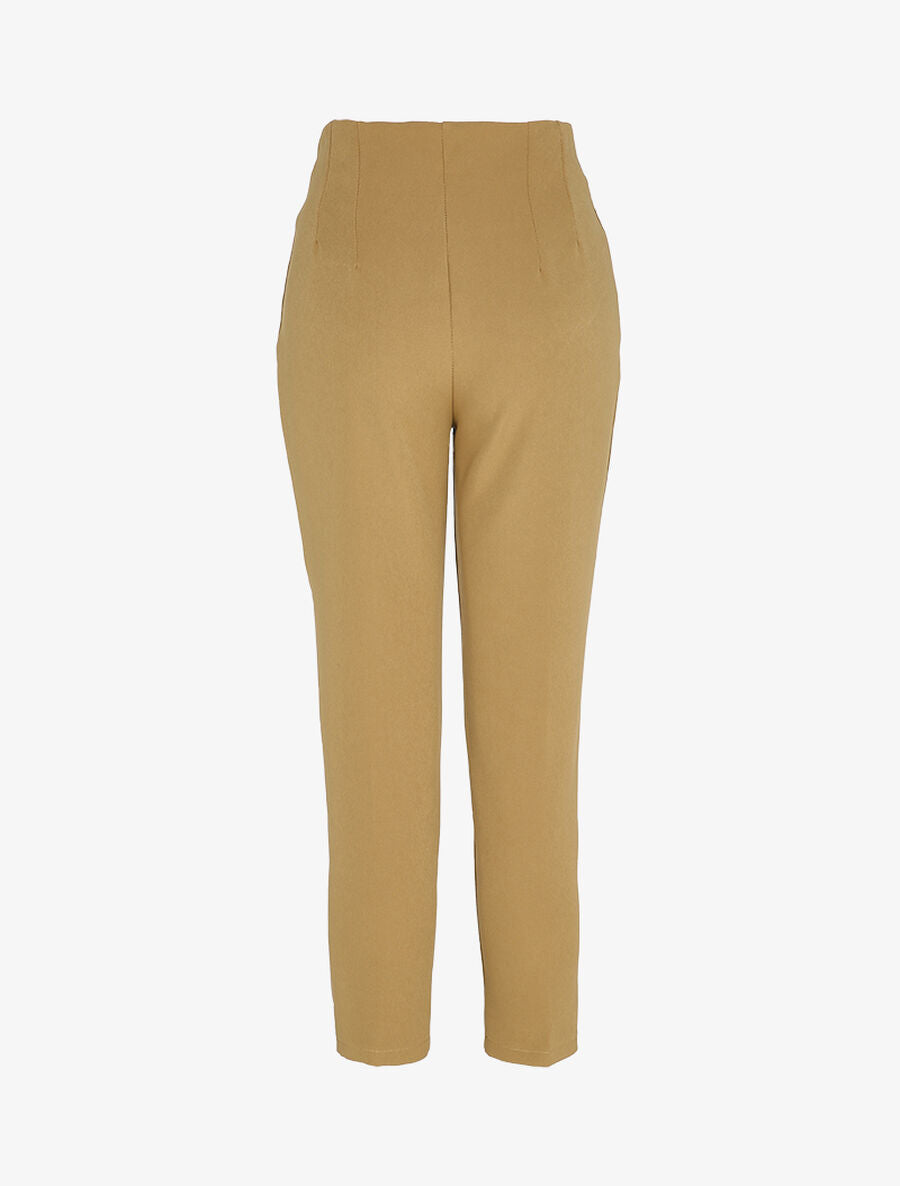 Pantalon 7/8 fluide coupe carotte - Camel - 2
