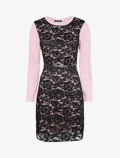 Robe pull à dentelle à l&