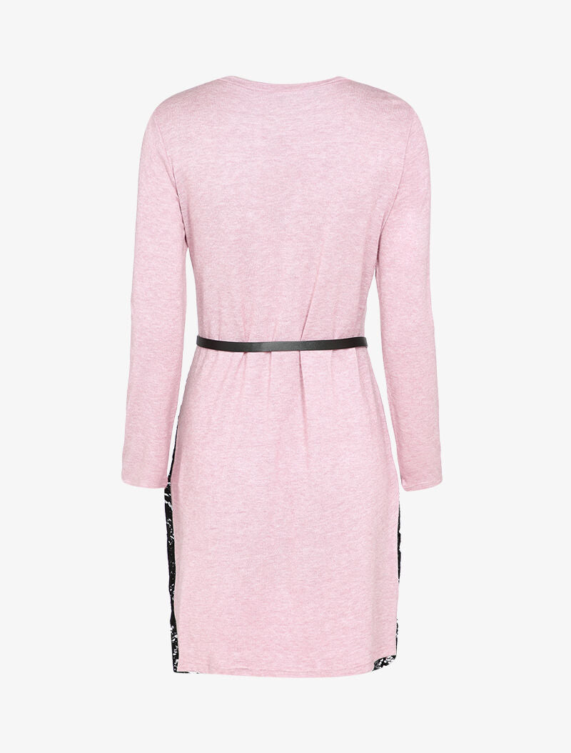 Robe pull à dentelle à l&