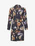 Robe chemise imprimé fleuri - Noir - 1