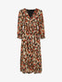 Robe longue bohème à imprimé automnal - Noir - 1