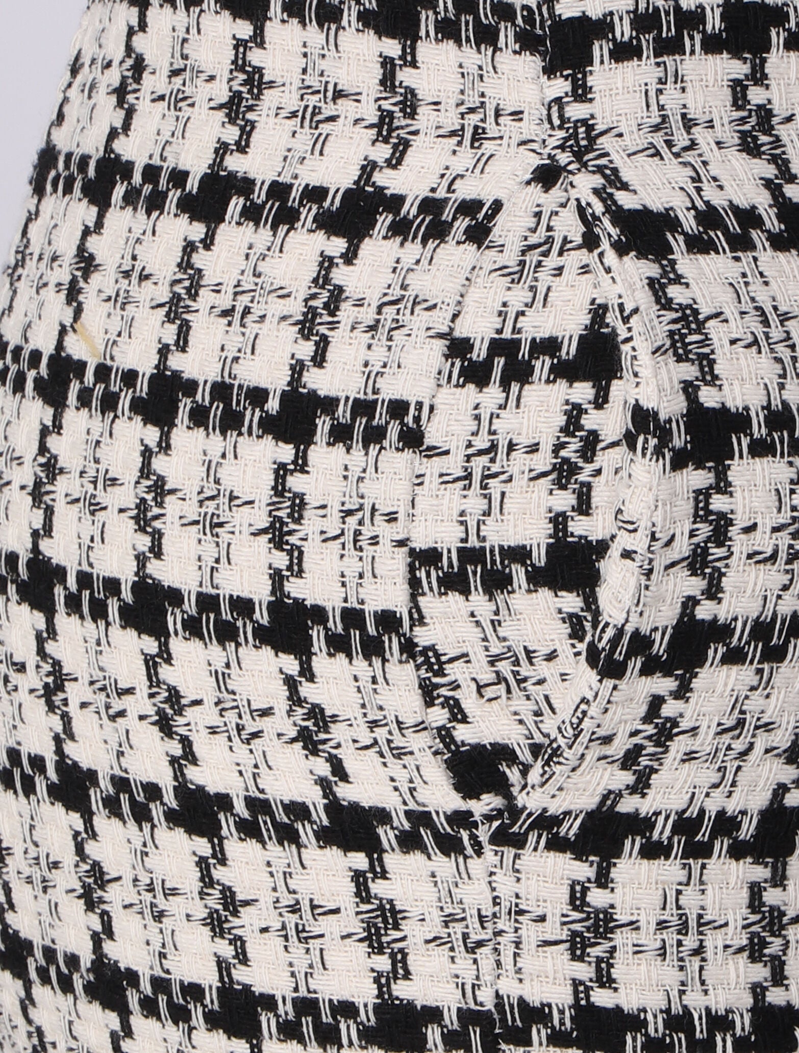 Mini short taille haute en tweed - Noir - 4