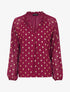 Blouse irisée à col stylisé - Bordeaux - 1