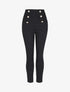 Pantalon empire à boutons décoratifs - Noir - 1