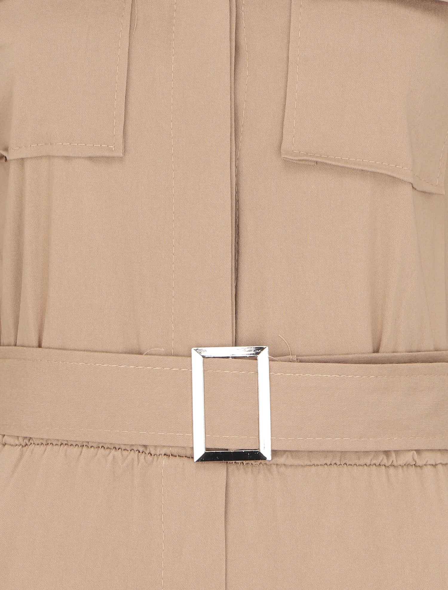 Combinaison à manches 3/4 et poches à rabats - Beige - 3