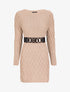Robe pull en maille effet croisé - Vieux rose - 3