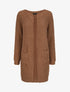 Gilet ouvert en maille crochet - Camel - 1