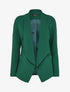 Blazer à pans asymétriques - Vert foncé - 1