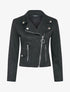 Veste unie courte en suédine - Noir - 1