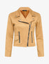 Veste unie courte en suédine - Beige - 3