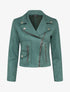 Veste unie courte en suédine - Bleu - 3