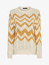 Pull en maille à motif zig zag - Beige - 1