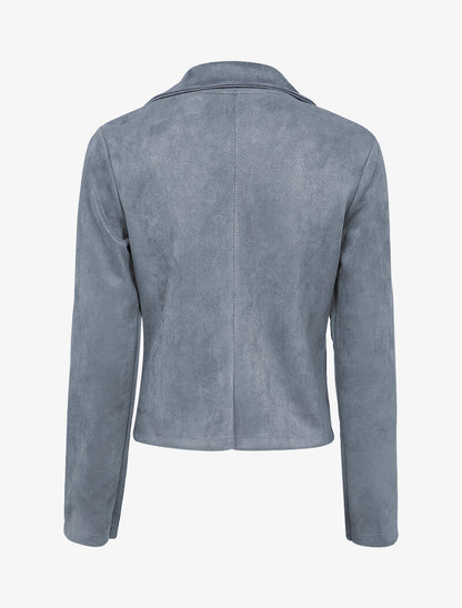 Perfecto en suédine à poches zippées - Gris foncé - 2
