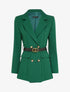 Blazer croisé à poches décoratives - Vert émeraude - 1