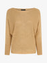 Pull à col bénitier et manches dolman - Camel - 1
