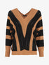 Pull oversize à rayures - Camel - 4