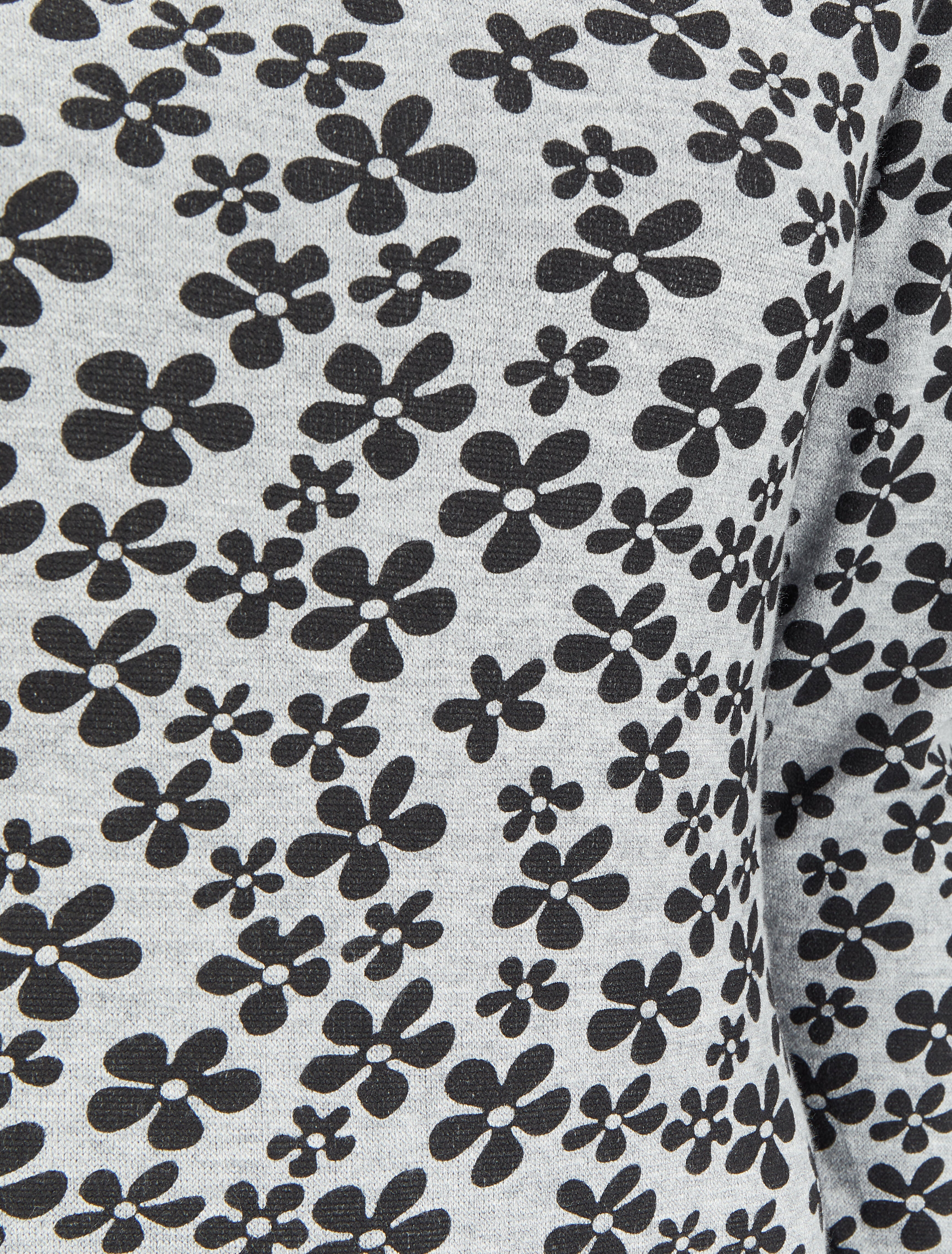 Robe dos nu à imprimé fleuri - Gris/noir - 3