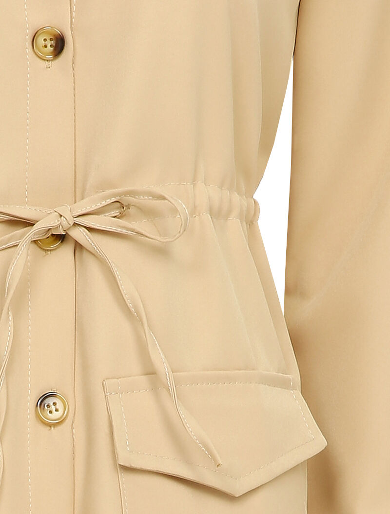 Veste Saharienne Beige Femme - Taille 44 - Occasion Très Bon état - Style Casual - Marque Carol