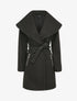 Manteau à col large et poches à zips décoratifs - Noir - 4