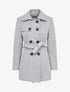 Manteau croisé et ceinturé - Gris clair - 4